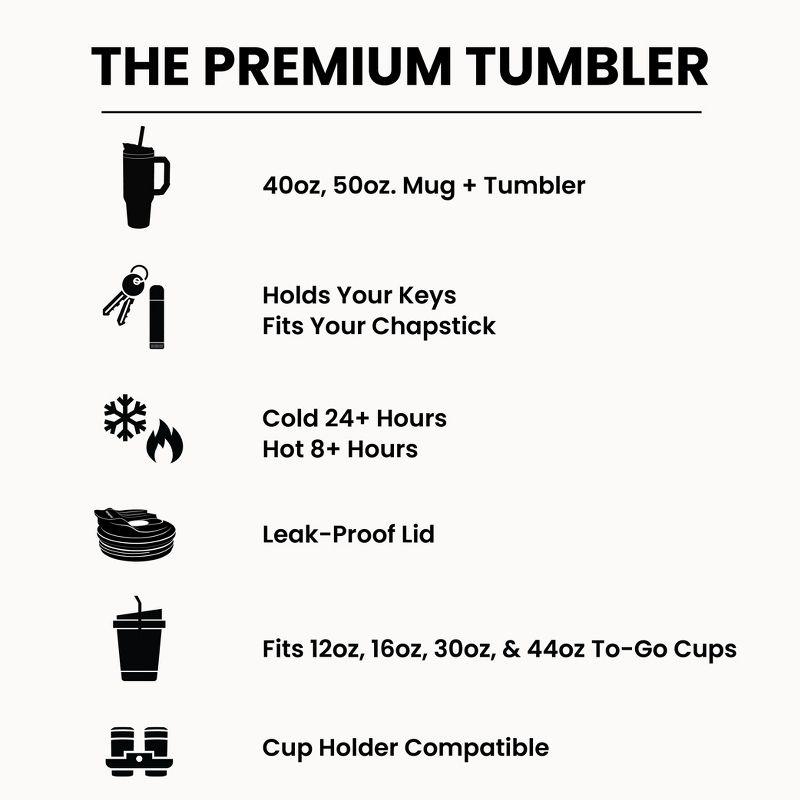 FrostBuddy 40 Oz Thicc Buddy Insulated Tumbler | Stainless Steel + Chapstick Holder Lights 40