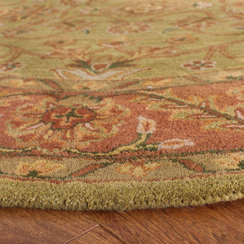 Golden Jaipur GJ250 Hand Tufted Area Rug - Green/Rust - 3'6" round - Safavieh.