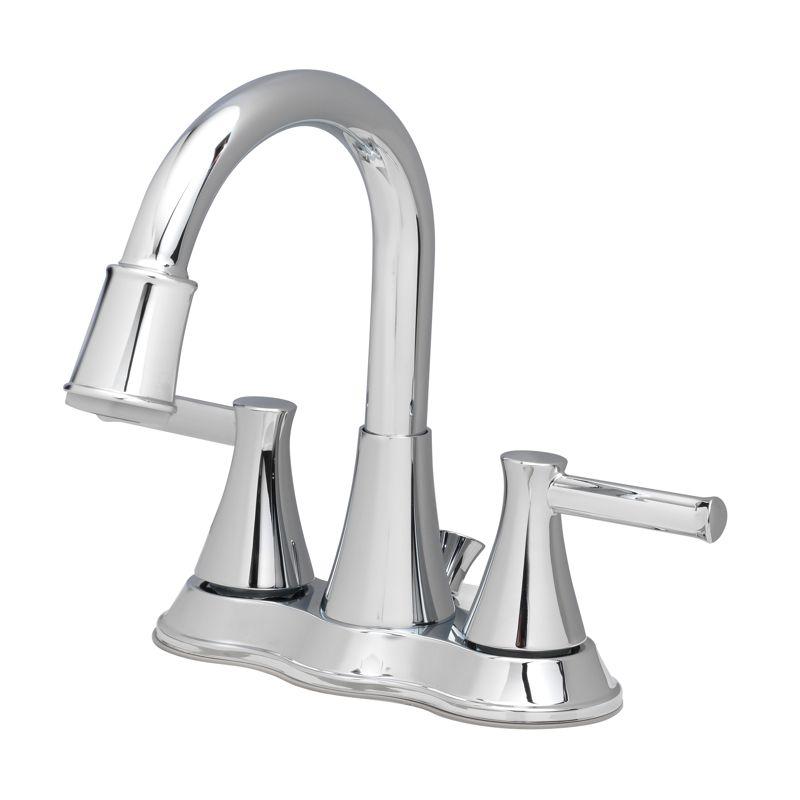 OakBrook Chrome Two-Handle High Arc Bathroom Faucet 4 in.