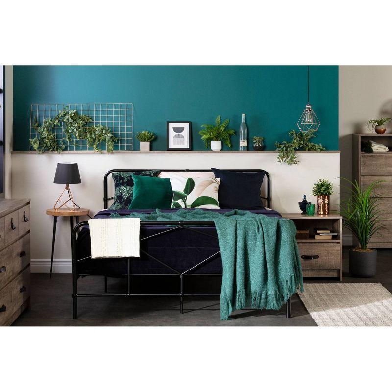 Sazena Geometric Metal Platform Bed - South Shore