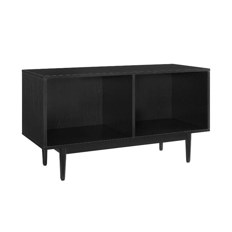 Liam Mid-Century Modern Black Vinyl Record Storage Console