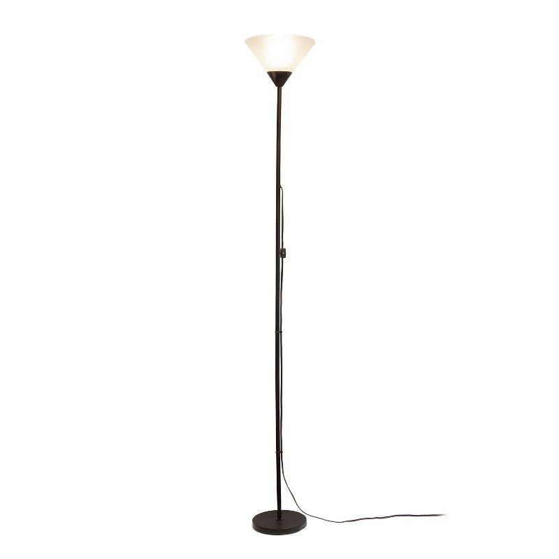 1-Light Stick Torchiere Floor Lamp - Simple Designs