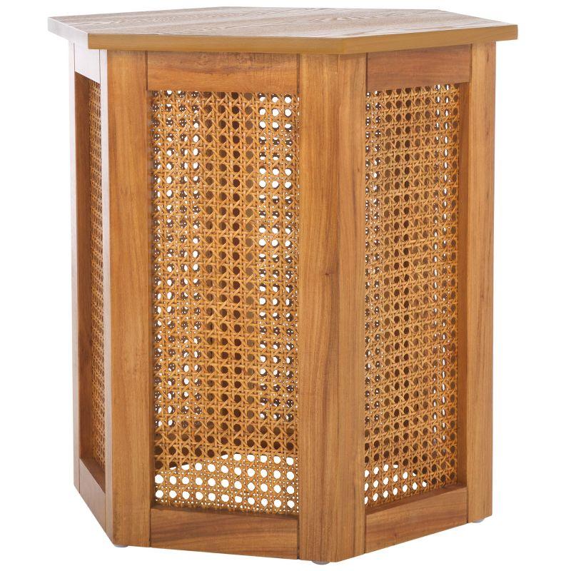 Danez Hexagon Cane Accent Table - Safavieh