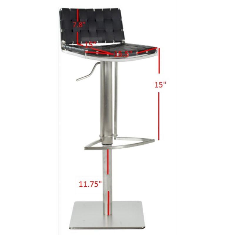 Mitchell Gas Lift Swivel Bar Stool - FOX3001 - Black - Safavieh Couture