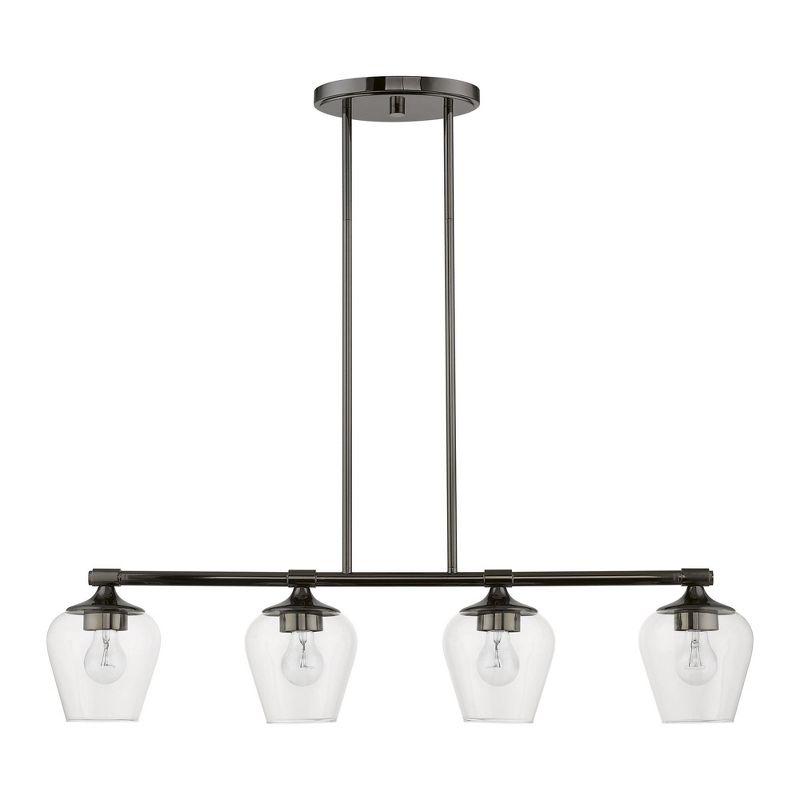 Livex Lighting Willow 4 - Light Chandelier in  Black Chrome