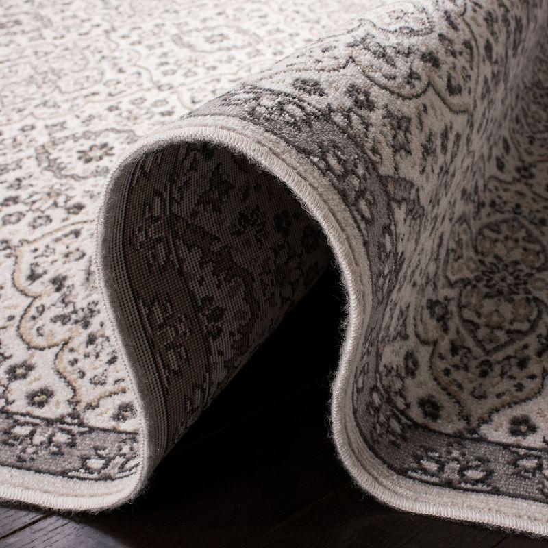 Montage MTG283 Power Loomed Indoor/Outdoor Area Rug - Ivory/Grey - 4'x6' - Safavieh.