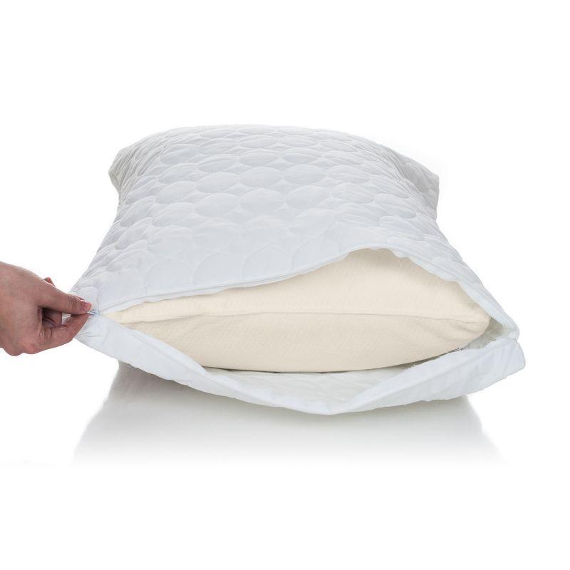 Remedy Remedy Waterproof Pillow Protector – Hypoallergenic Cotton Pillowcase with Zipper to Help Prevent Bed Bugs and Dust Mites