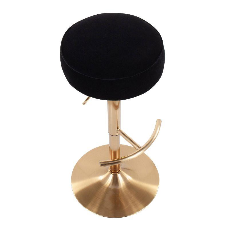 Velvet Dot Height Adjustable Barstool - LumiSource