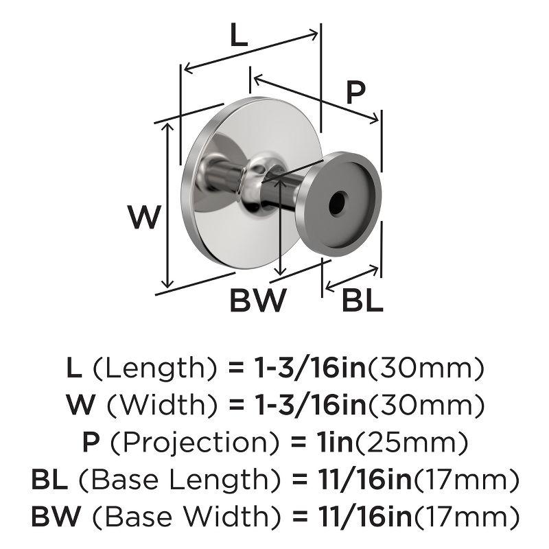 Loop 1-3/16 Inch Diameter Round Knob Multipack