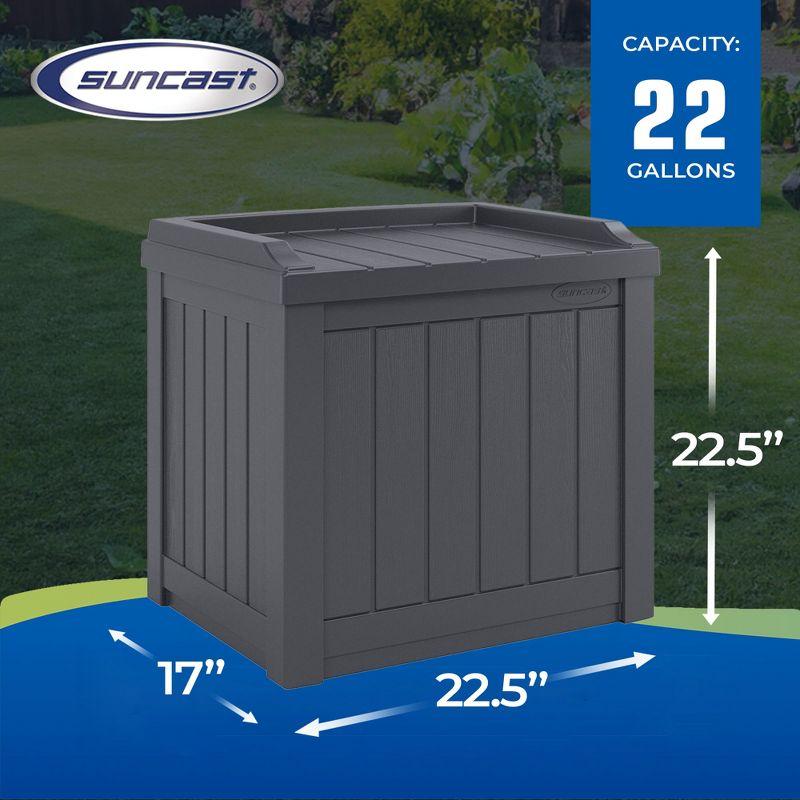 Suncast Suncast 22 Gallon Water Resistant Deck Box with Storage Seat