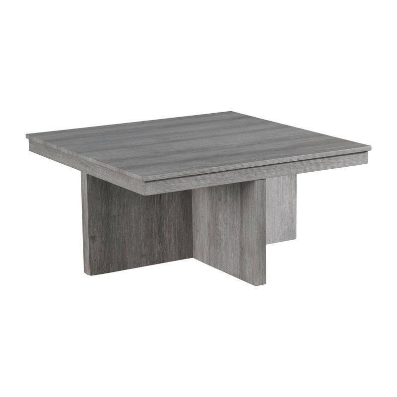 Picket House Furnishings Dawson Coffee Table with 4 Storage Stools Gray: Mid-Century Modern, MDF, CPSIA Certified