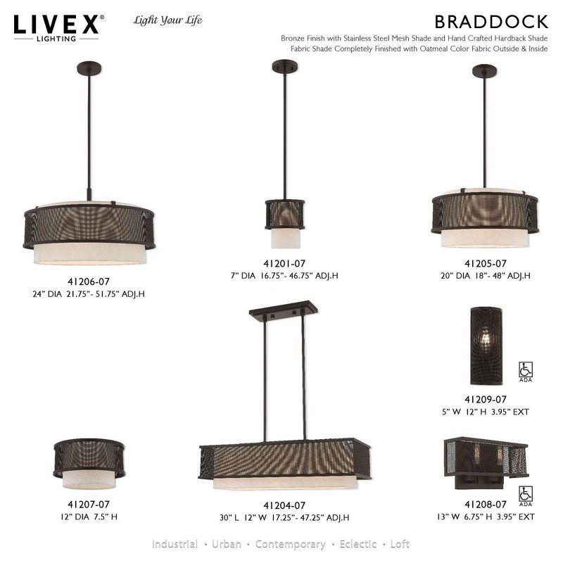 Livex Lighting Braddock 3 - Light Chandelier in  Bronze