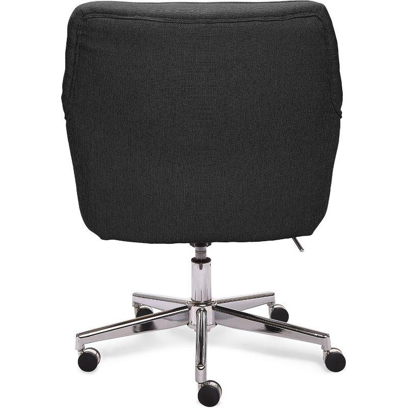 Style Ashland Home Office Chair Inviting Graphite - Serta: Mid-Century, Tufted, Adjustable