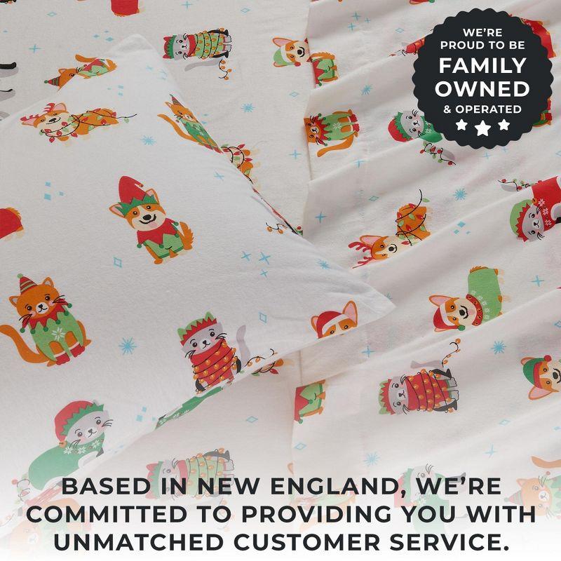 100% Cotton Christmas Flannel Sheets - Great Bay Home