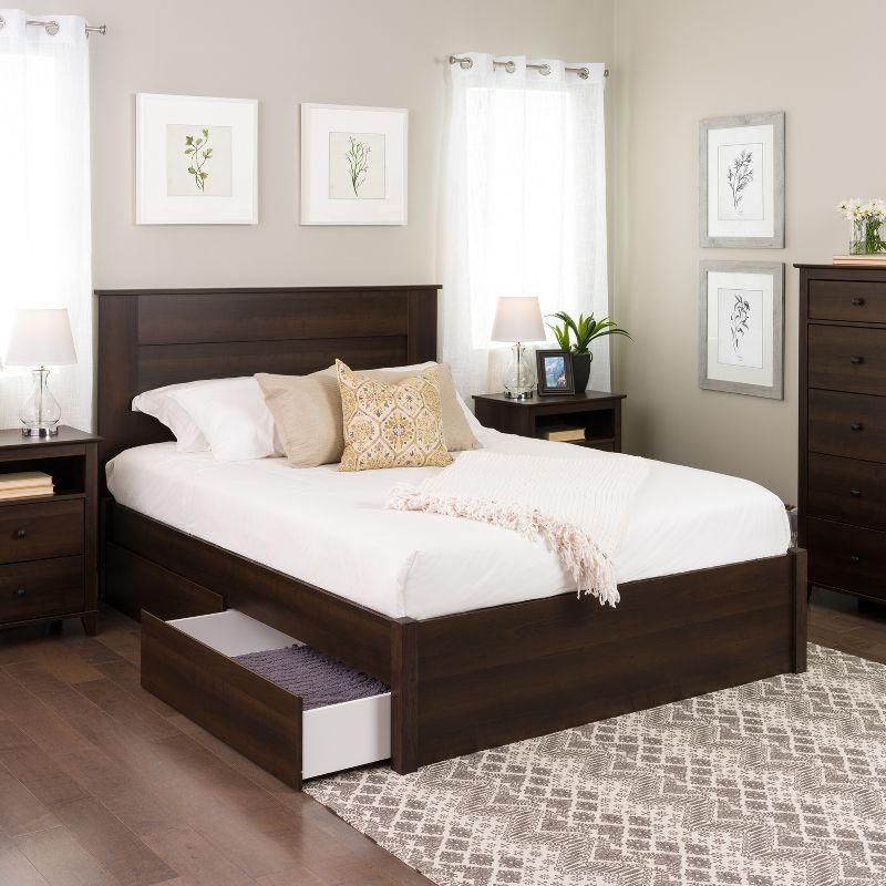 Select 4 - Post Platform Bed with 4 Drawers - Prepac