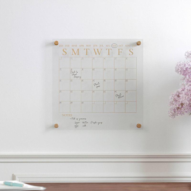 Thomas Martha Stewart Acrylic Wall Calendar with Dry Erase Marker and Mounting Hardware