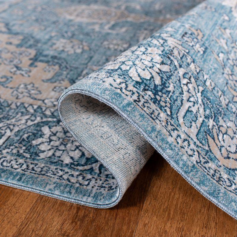 Victoria VIC902 Power Loomed Accent Rug - Blue/Grey - 3'x5' - Safavieh.