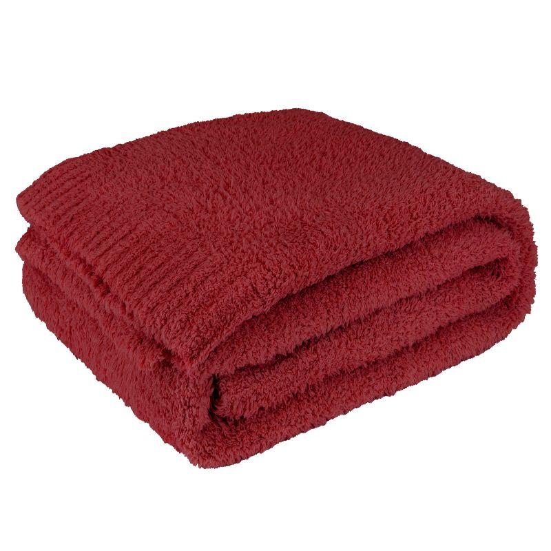 PAVILIA Plush Knit Throw Blanket for Couch Sofa Bed, Super Soft Fluffy Fuzzy Lightweight Warm Cozy All Season