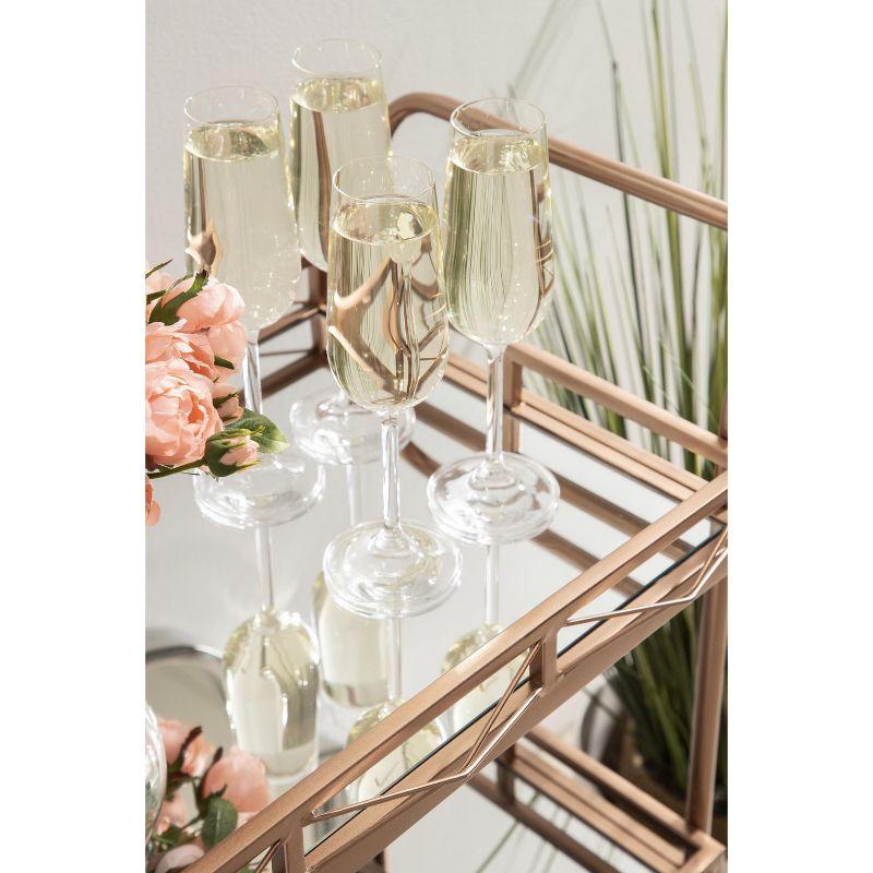 Kate and Laurel Ketia Metal Tray Bar Cart