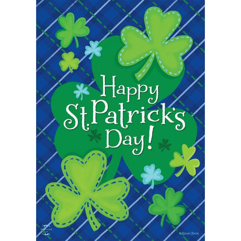 Happy Shamrocks St. Patrick's Day Polyester House Flag 40" x 28"