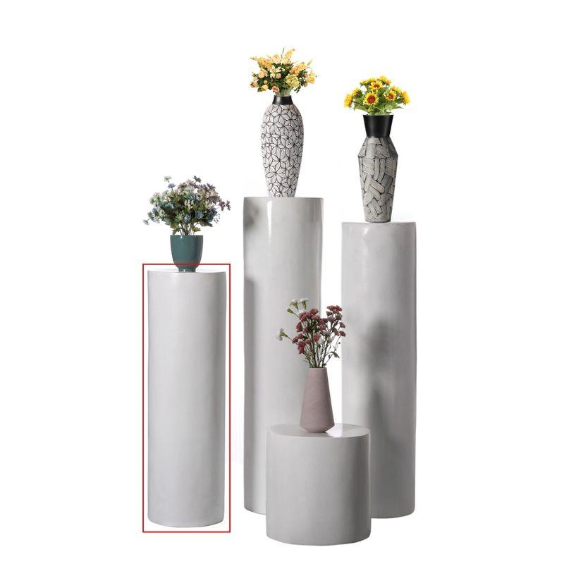 Uniquewise Fiberglass Pillar Column Flower Stand -Photography Props - Cylinder Shape Versatile Pedestal for Wedding, Living Room Décor