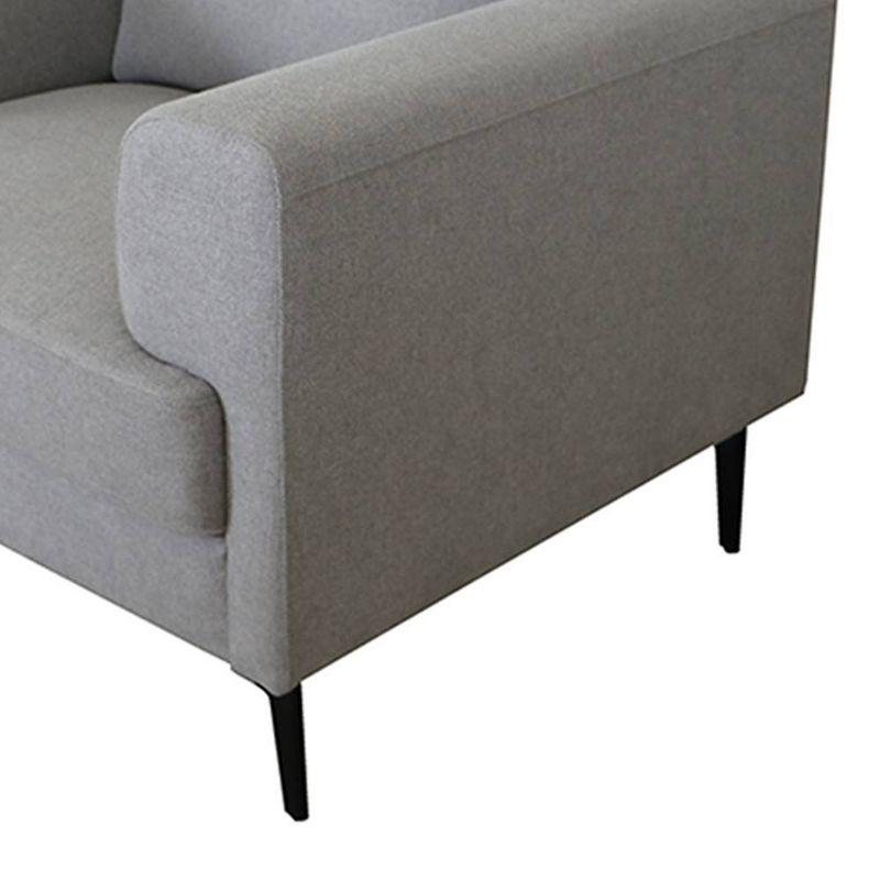 41" Kyrene Chair Light Gray Linen - Acme Furniture: Upholstered Metal-Legged Accent Armchair