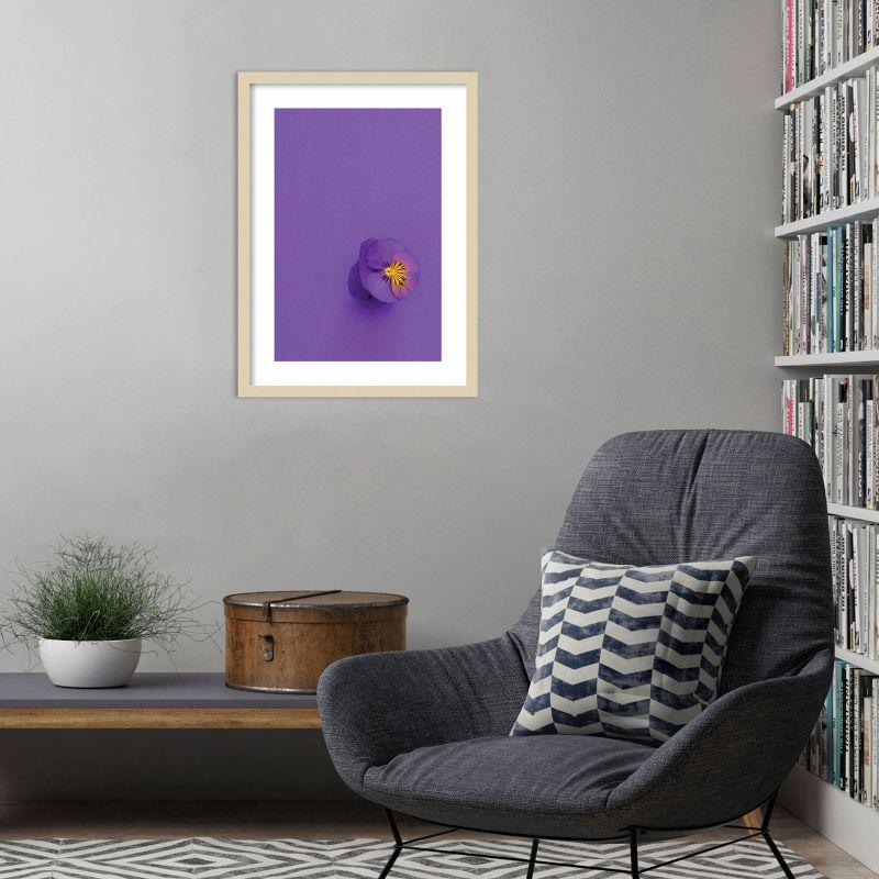 Amanti Art Lavender Pansy by Incado Wood Framed Wall Art Print 19 x 25
