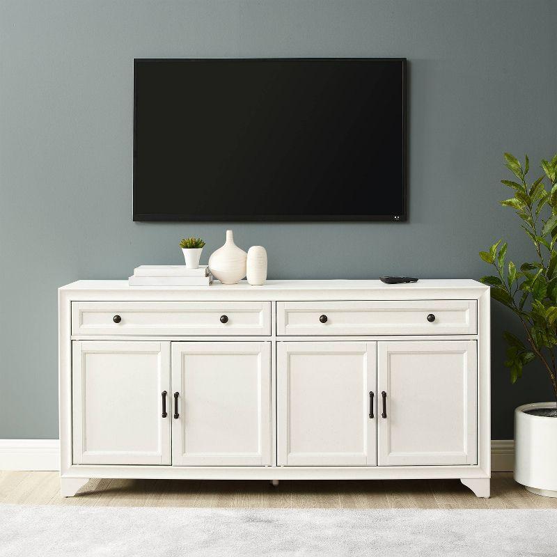 Tara Distressed White Modern Farmhouse Sideboard