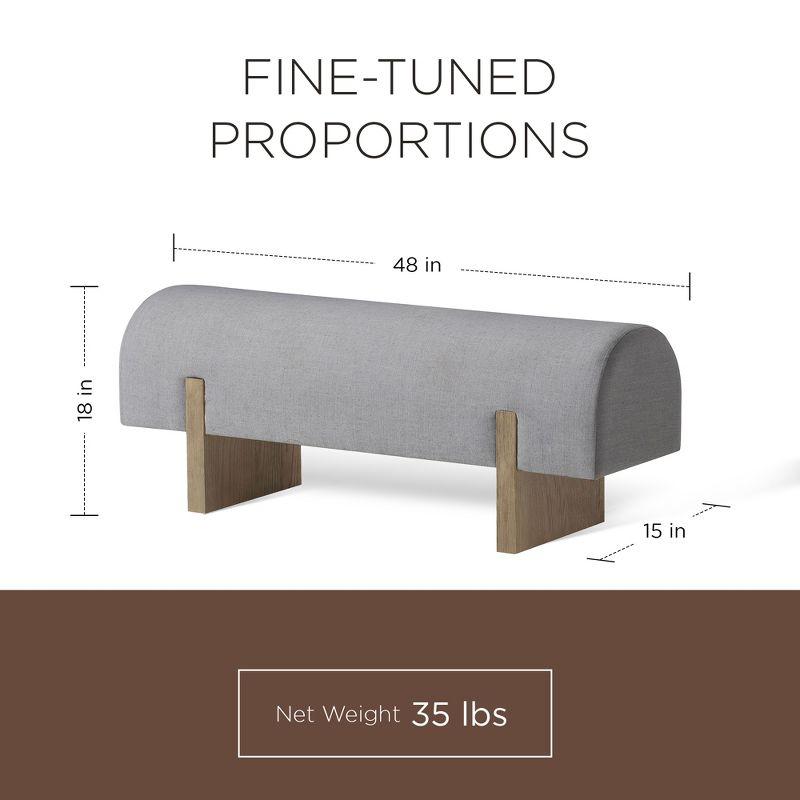 Maven Lane Juno Modern Upholstered Wooden Bench