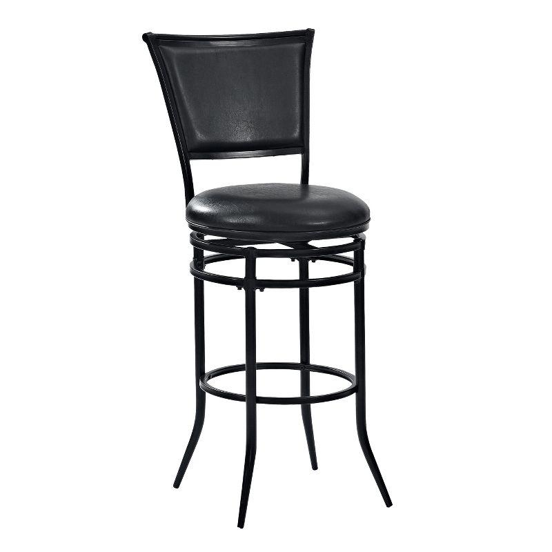 Rachel Swivel Barstool Black with Cushion - Crosley