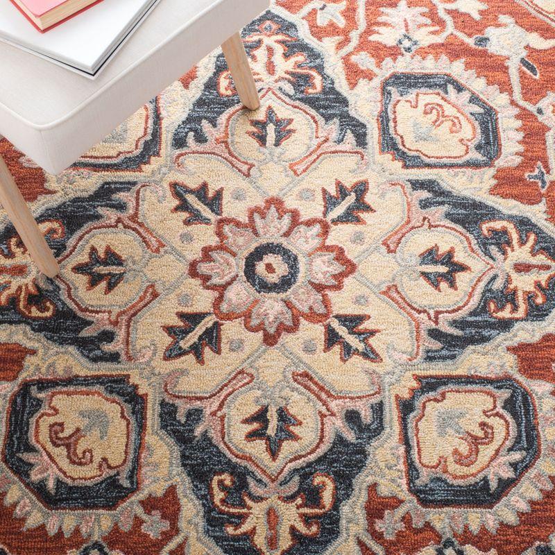 Heritage HG922 Hand Tufted Area Rug - Red/Black - 4'x6' - Safavieh.