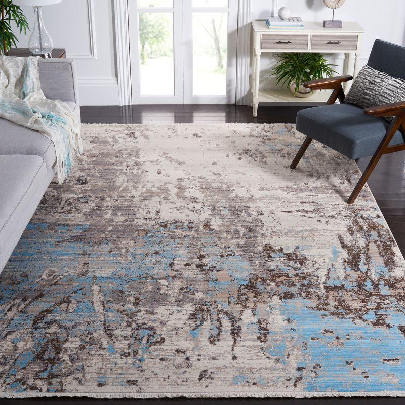 Gray Hand-Knotted Synthetic 8' x 10' Area Rug