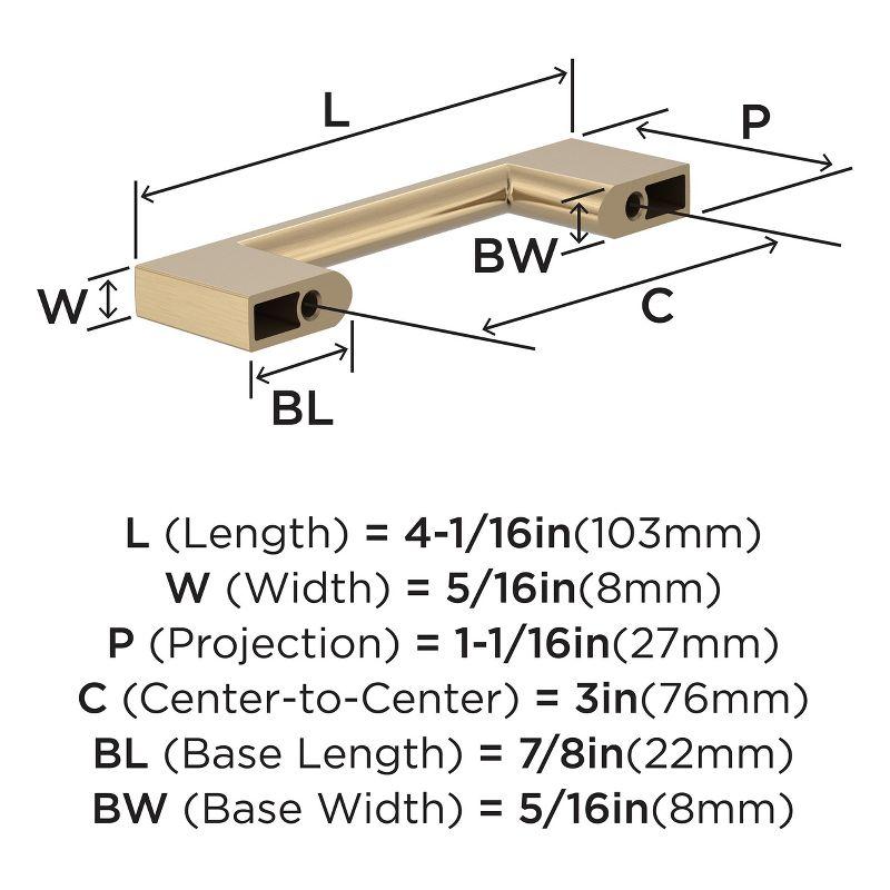 Champagne Bronze 3" Center-to-Center Cabinet Pull Multipack