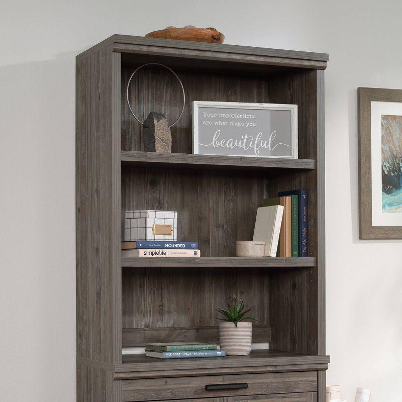 Pebble Pine Adjustable Brown MDF Library Hutch