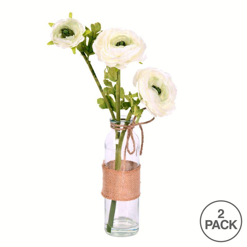 Primrue Artificial 15" Camellia in Glass