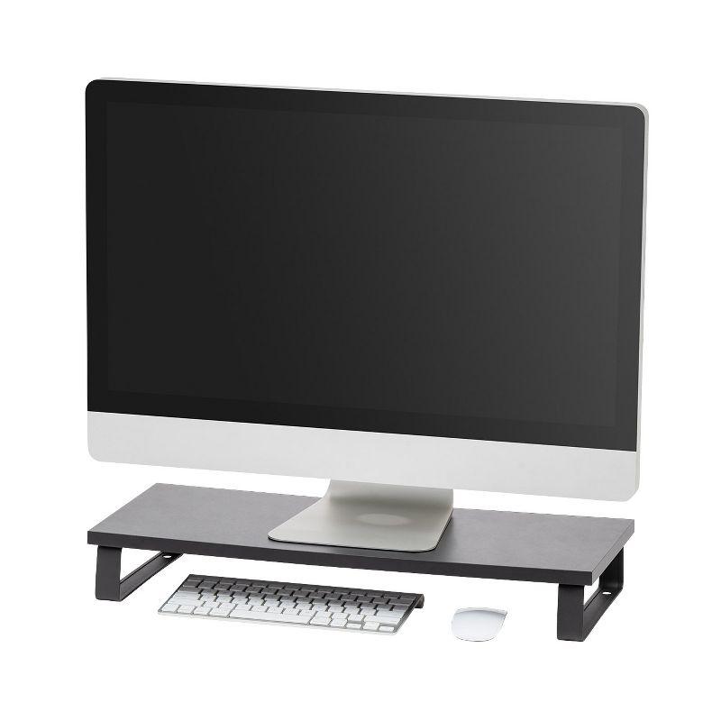 IRIS USA 1 Tier Computer Monitor Stand for Desk, Black