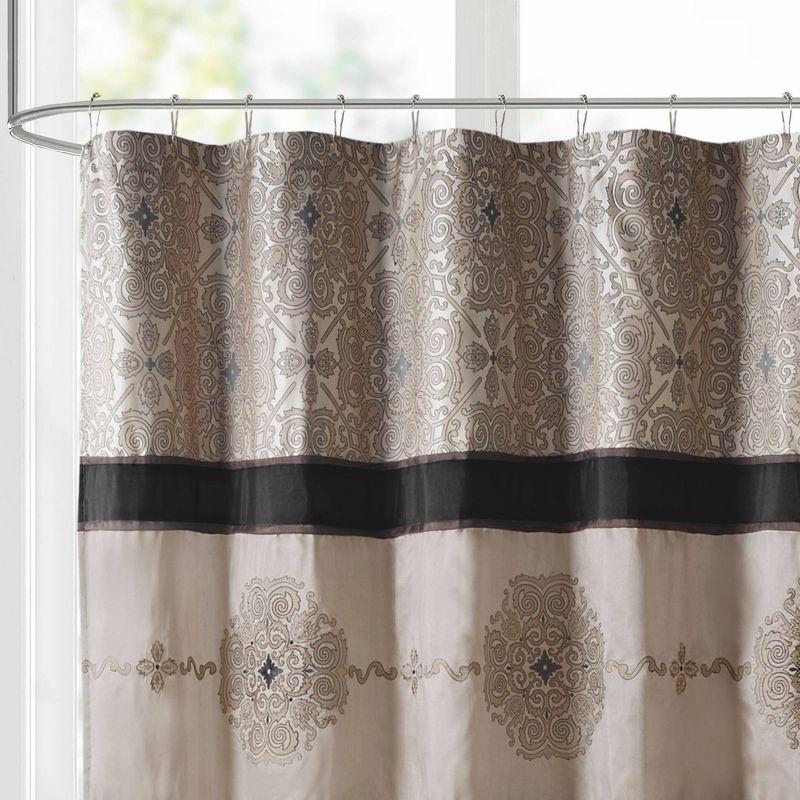 Donovan Embroidered Shower Curtain