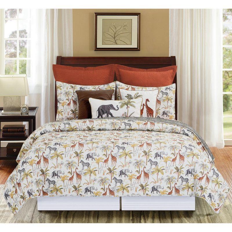 Serengeti Cotton Reversible Quilt Set