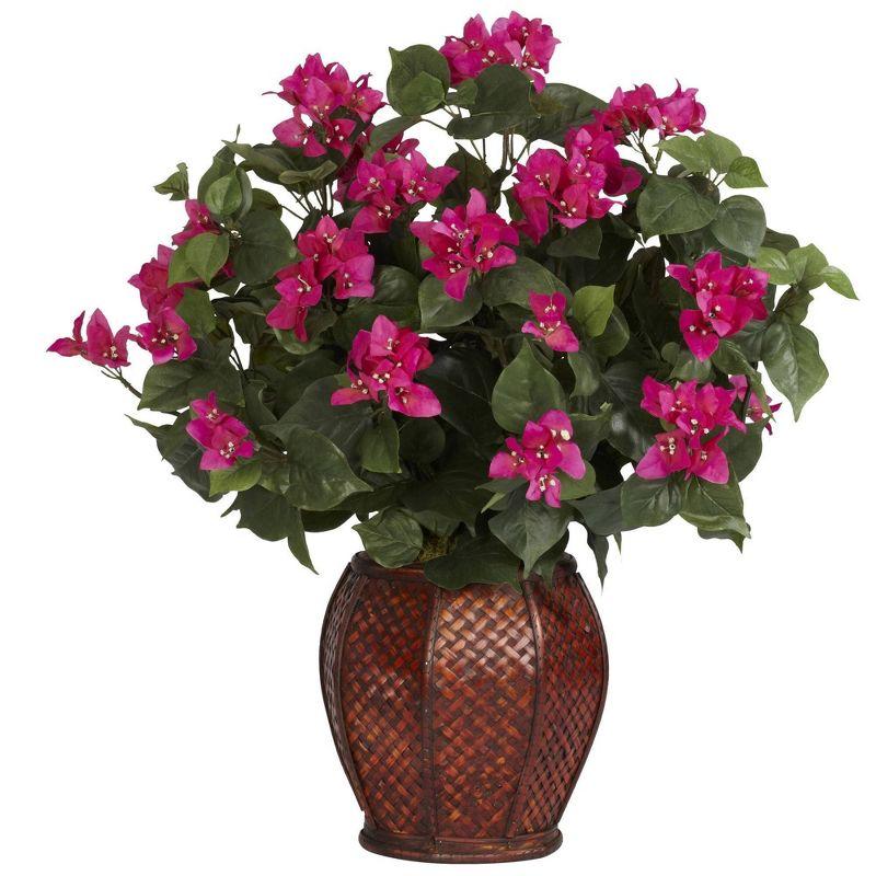 Nearly Natural Bougainvillea with Vase Silk Plant