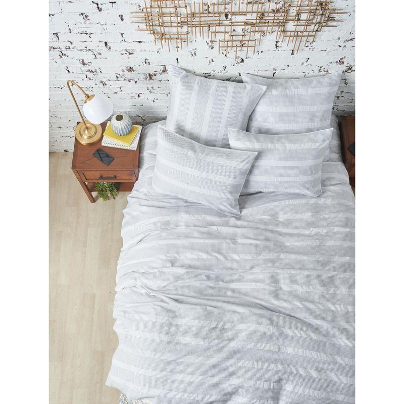 Mason Gray and White Cotton Euro Sham