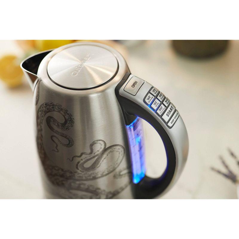 Cuisinart Caskata PerfecTemp 1.7-Liter Cordless Programmable Electric Tea Kettle with Stay Cool Non-Slip Handle