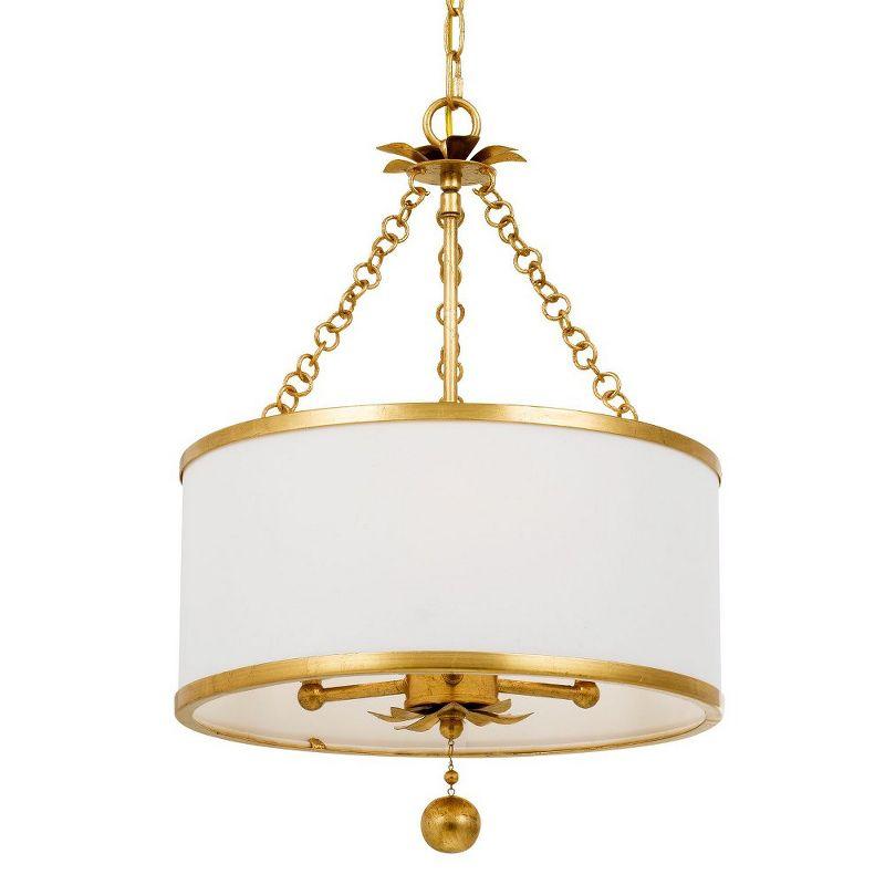 Crystorama Lighting Broche 3 - Light Chandelier in  Antique Gold