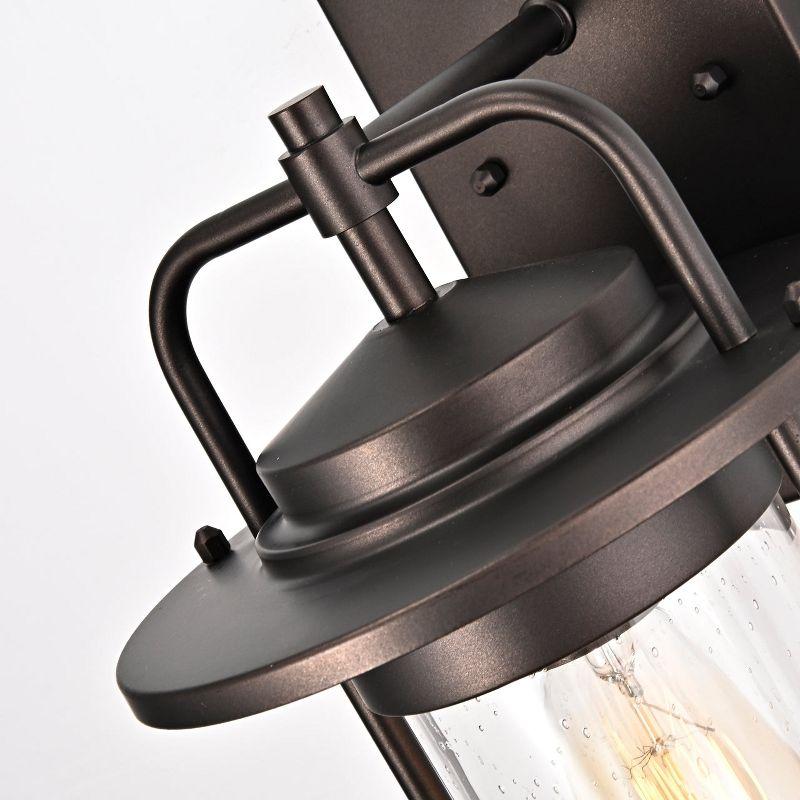 Chloe Lighting Jeffrey Transitional 1 Light Rubbed Bronze Outdoor Wall Sconce 13" Height