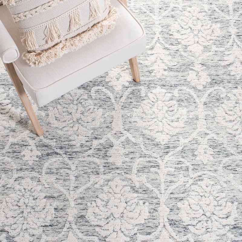 Metro MET996 Hand Tufted Indoor Area Rug - Dark Grey/Ivory - 6'x6' - Safavieh