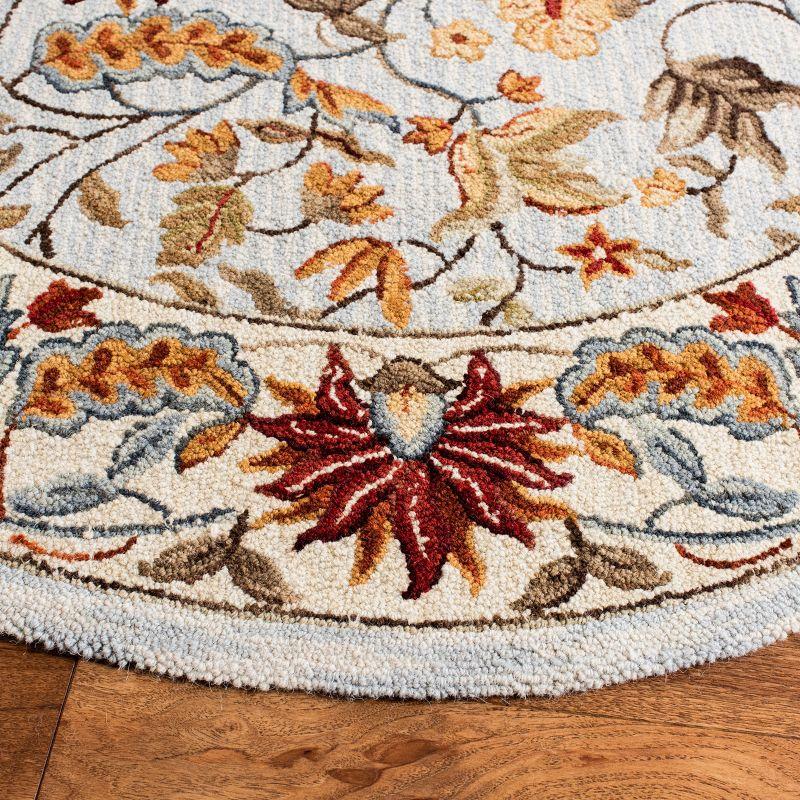 Chelsea HK141 Handmade Area Rug - 3' Round - Light Blue - Safavieh
