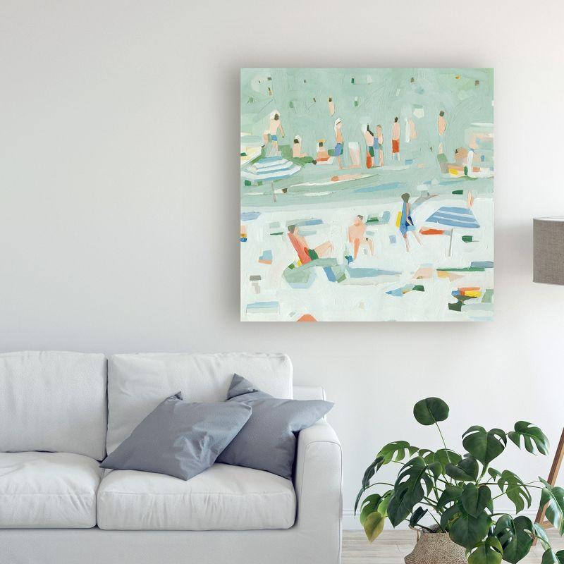 Summer Confetti II Abstract Beach Scene Canvas Art, 14x14