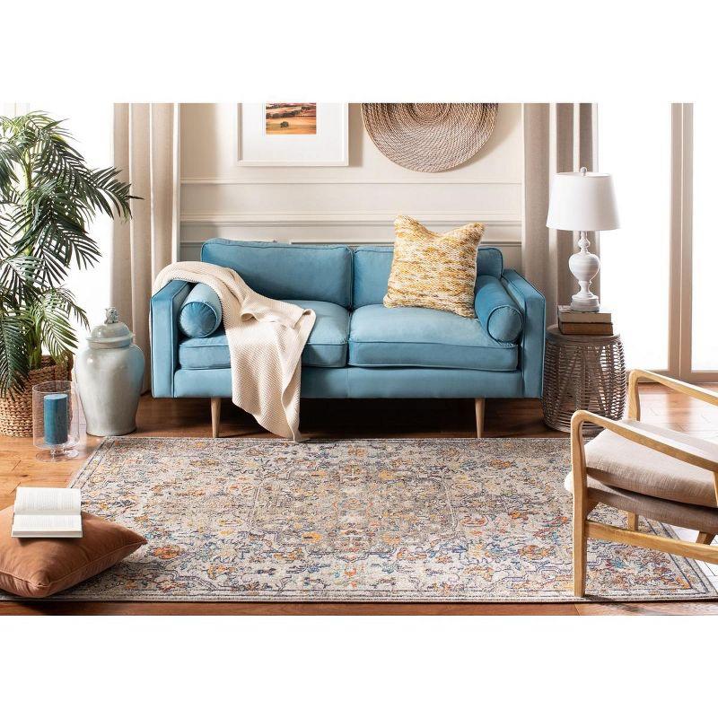 Madison MAD447 Power Loomed Indoor Area Rug - Grey/Light Blue - 5'3"x7'6" - Safavieh