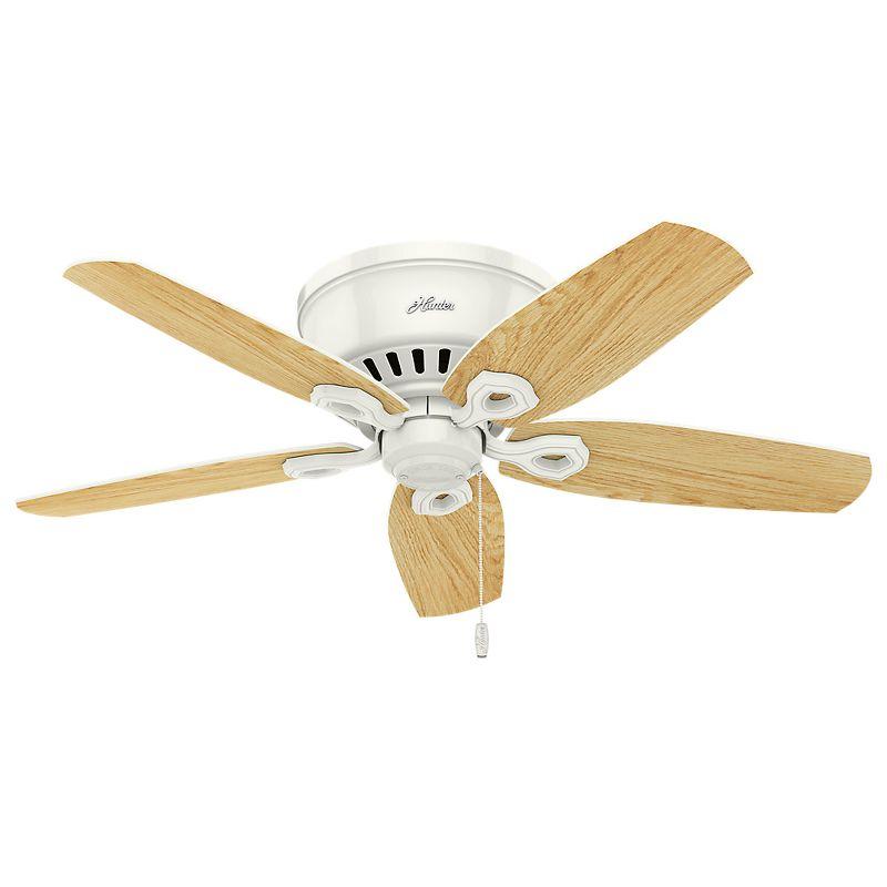 Snow White 42" Low Profile Ceiling Fan with LED Lights & WhisperWind Motor