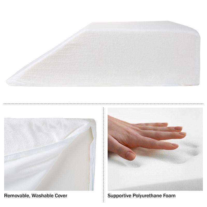 Fleming Supply Elevated Support Wedge Pillow Cushion - 20" x 26", White