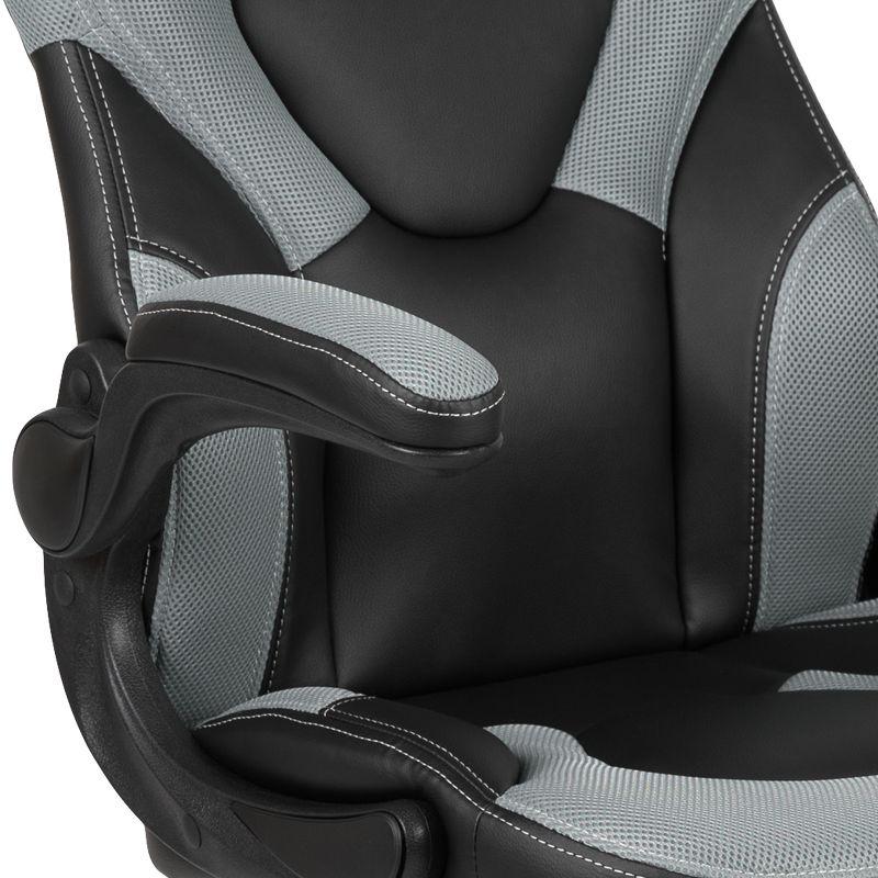 Flash Furniture X10 Gaming Chair Racing Office Ergonomic Computer PC Adjustable Swivel Chair with Flip-up Arms